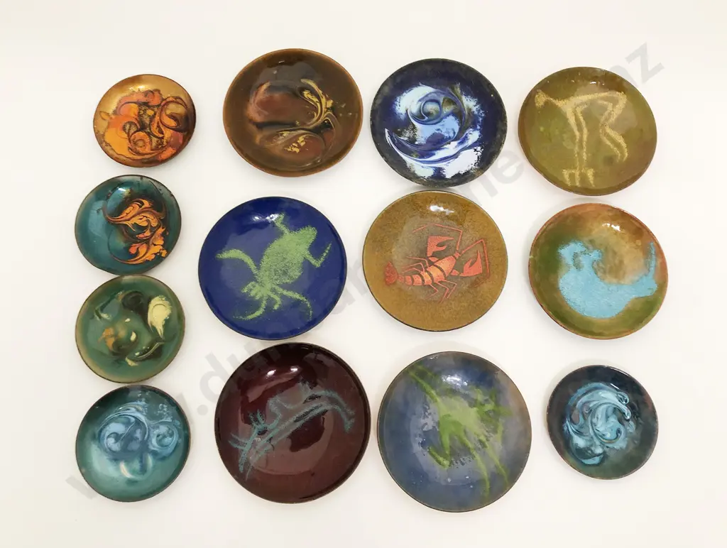 NZ Enamel on Copper Dishes (10) Image 1++