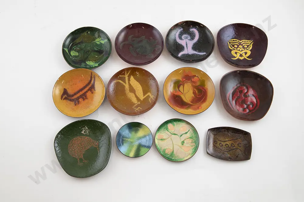 NZ Enamel on Copper Dishes (10) Image 1++