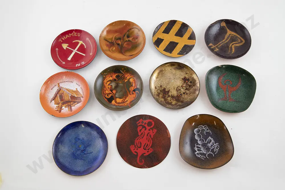 NZ Enamel on Copper Dishes (10) Image 1++
