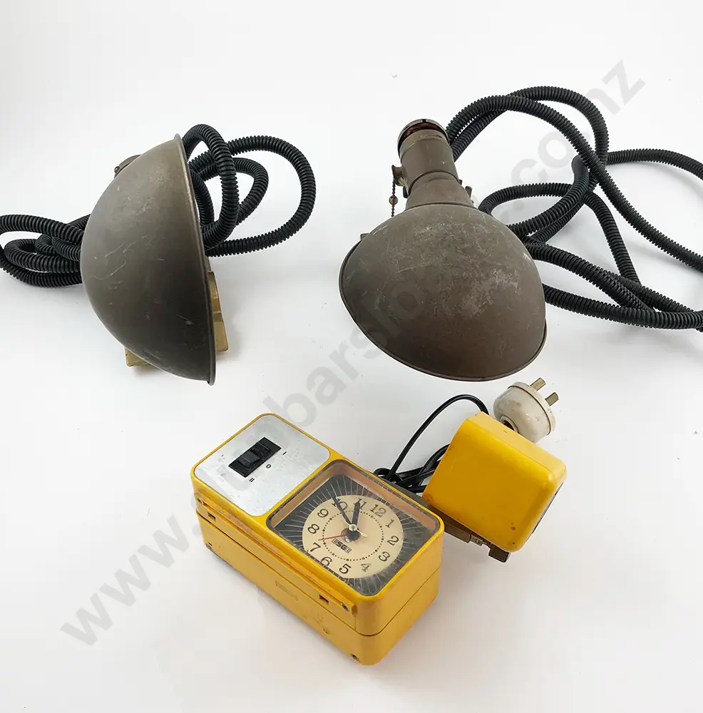 C1970's German ESGE Radio/Lamp and Pair Clip-on Lights Image 1++