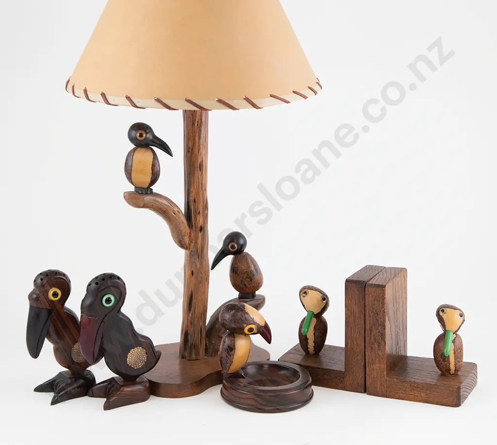 1930's Henry Howell & Co YZ Mark Novelty Lamp, pair bookends & dish Image 1++
