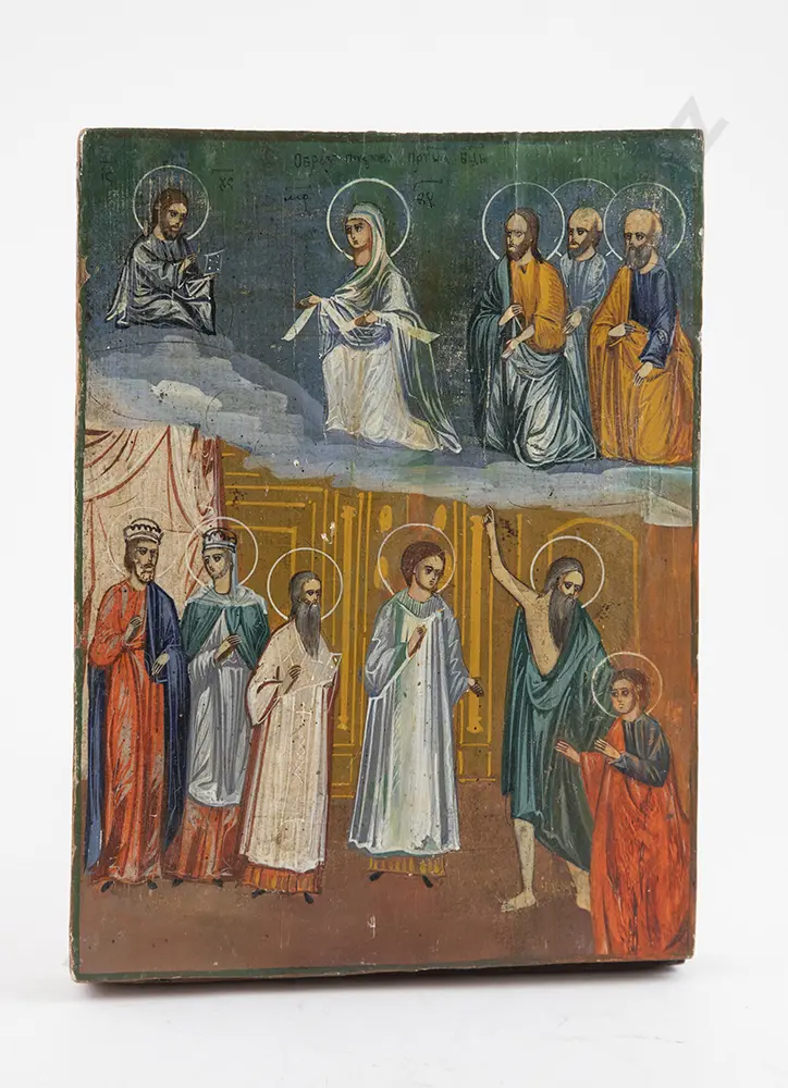 Early C20th Greek Icon on Board Image 1++