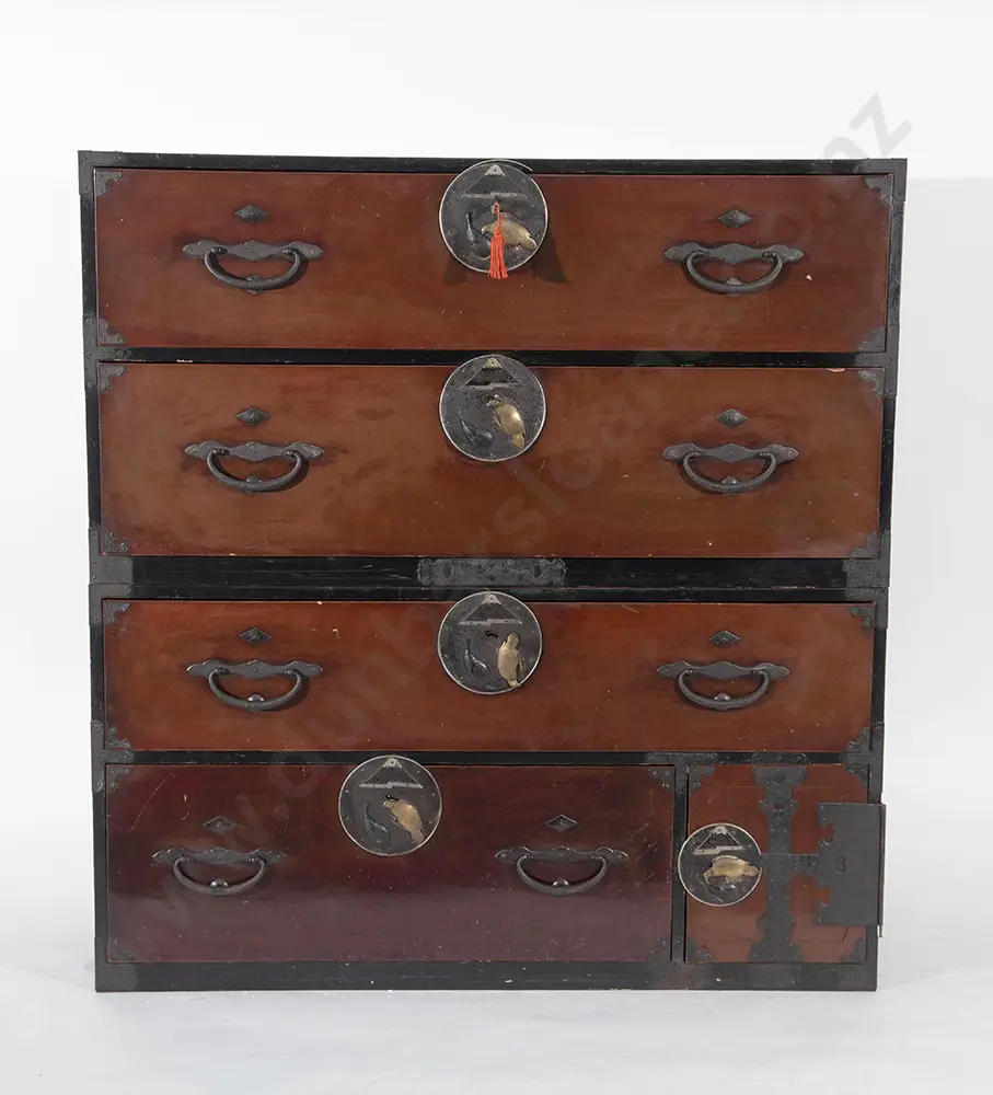 Antique Japanese Shansu Chest Image 1++