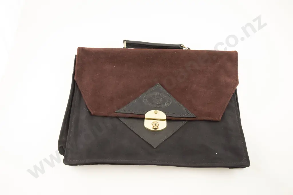 Single Lock Canvas and Suede Brief Case and Backpack Image 1++