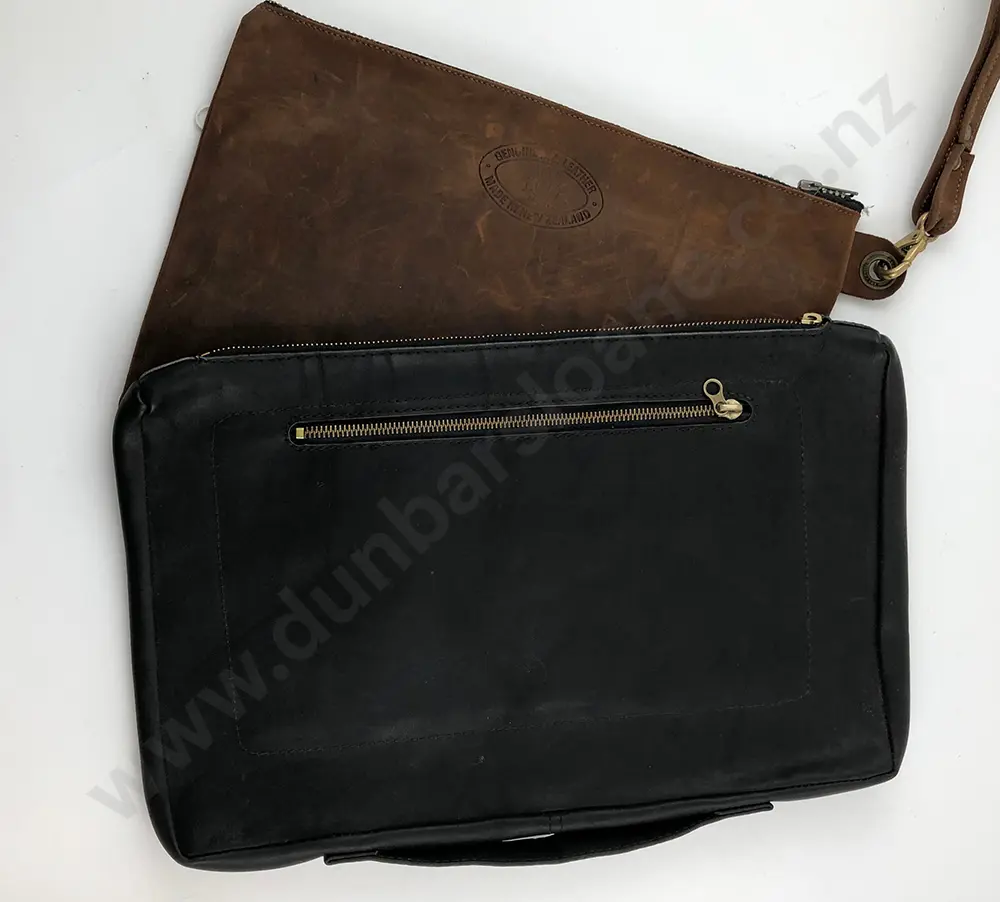 Brown and Black Leather Laptop Cases (2) Image 1++
