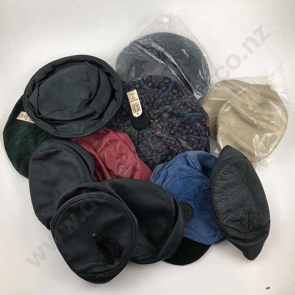 Assortment EX23 Leather and Cloth Caps (12) Image 1++