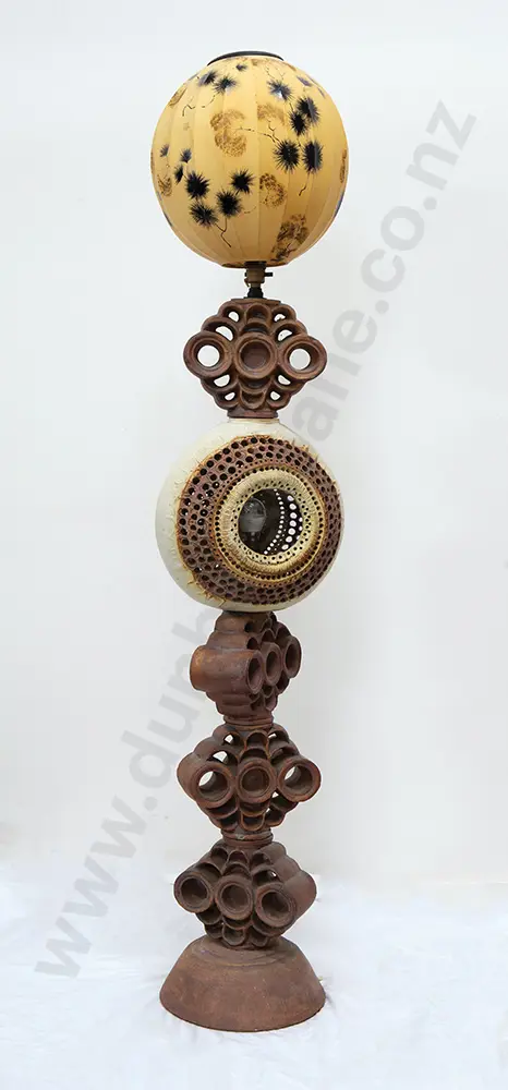 C1960 British Studio Pottery Totem Floor Lamp Image 1++