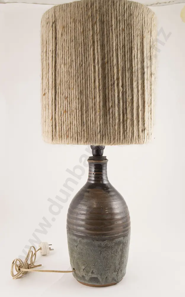 Unmarked Pottery Bottle Form Lamp Base Image 1++