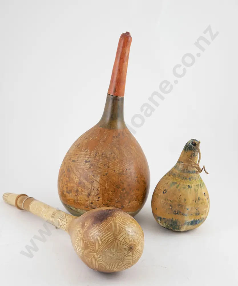 Three Geoff Fairburn Gourds Image 1++