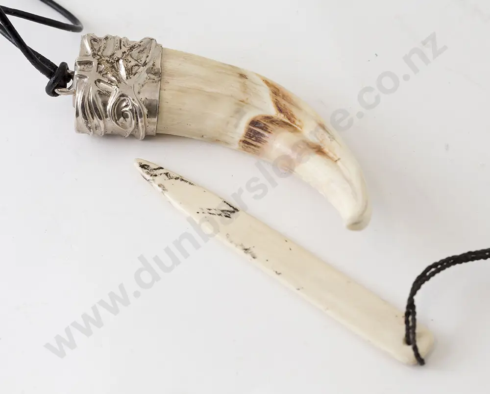 Silver Mounted Tusk Pendant and other Image 1++