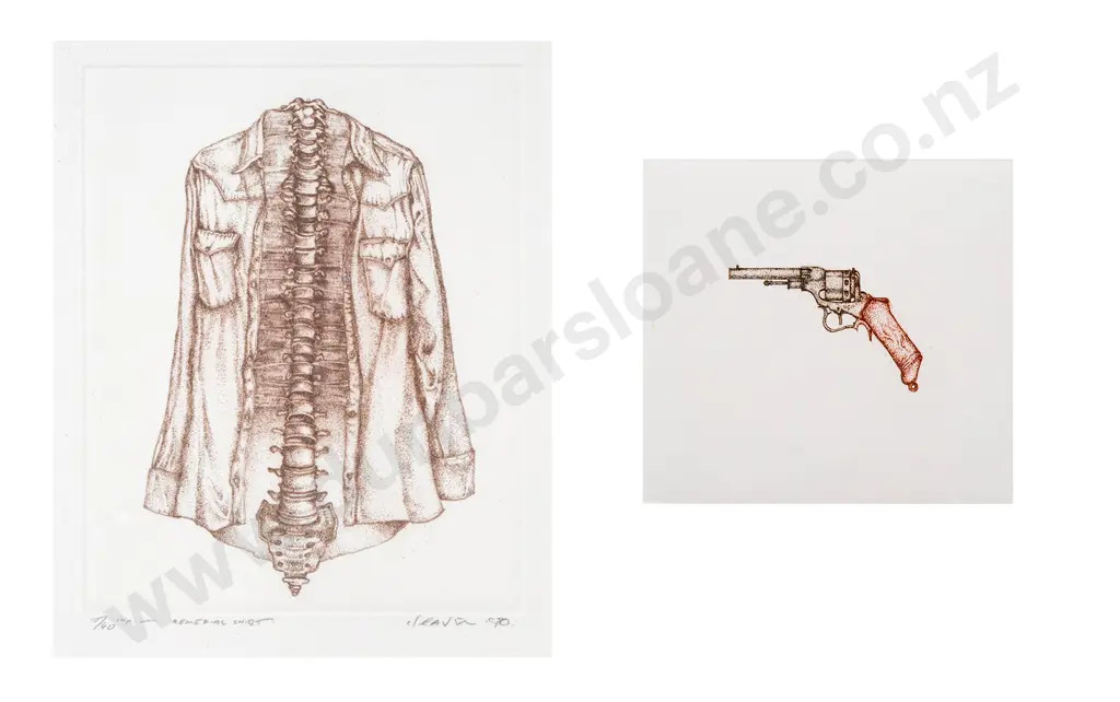 Barry Cleavin - Remedial Shirt & Ladies Hand Gun (2) Image 1++