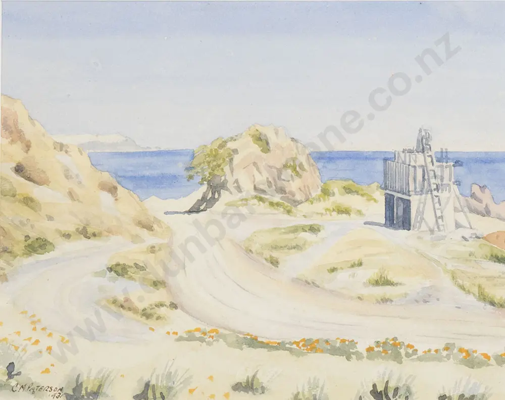 C M Paterson - Coastal Scene with Dredge Image 1++