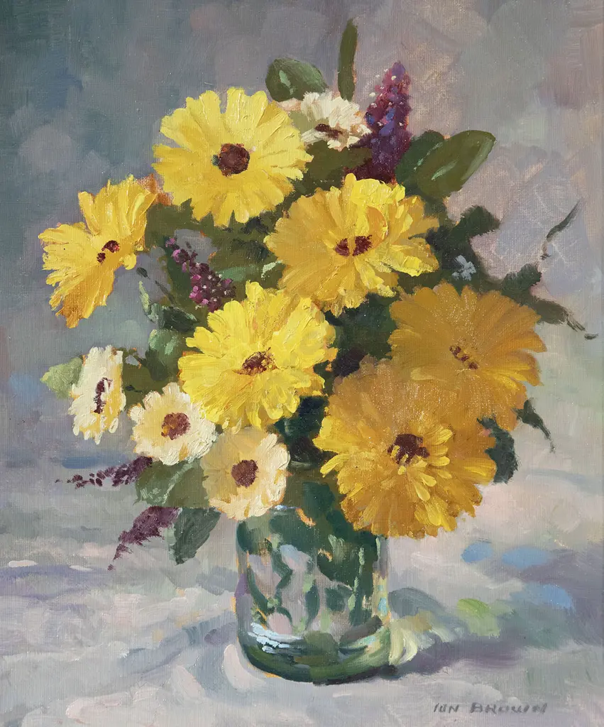 Ion Brown - Yellow Marigolds Image 1++