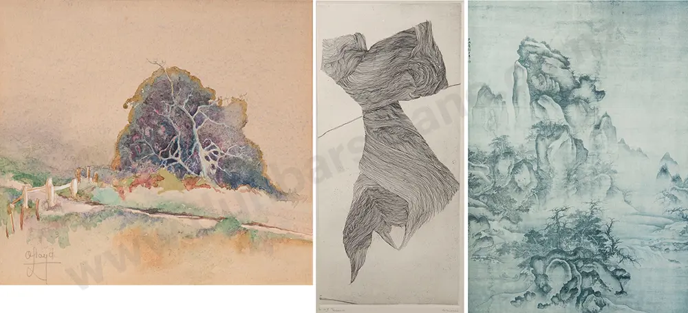 Olive Lloyd w/c, Morris & other prints (3) Image 1++