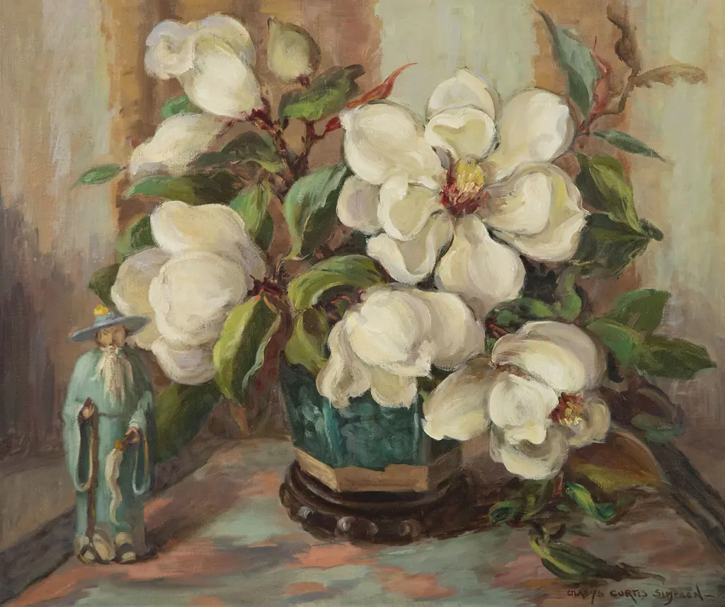 Gladys Curtis Simpson - The Cream Magnolias Image 1++