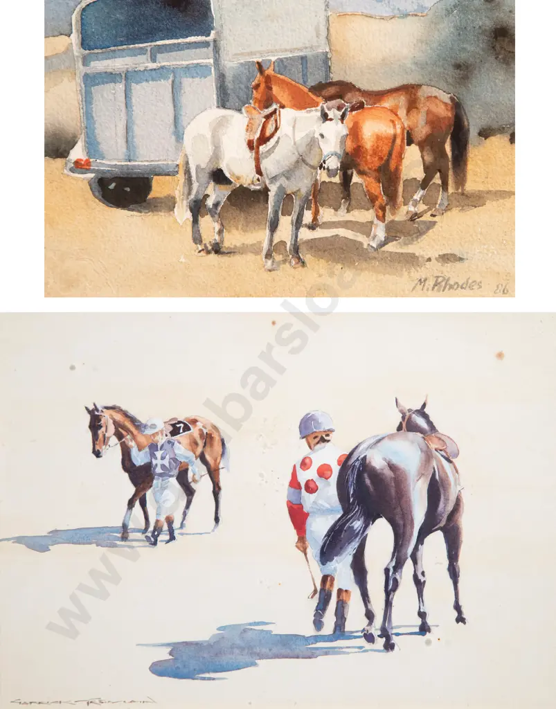 Garrick Tremain & Margaret Rhodes watercolours (2) Image 1++