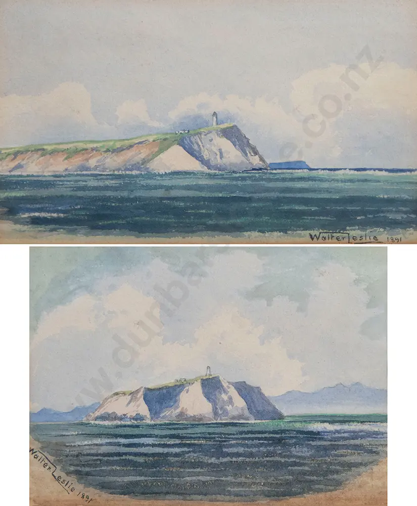 Walter Leslie - Pair watercolours Image 1++