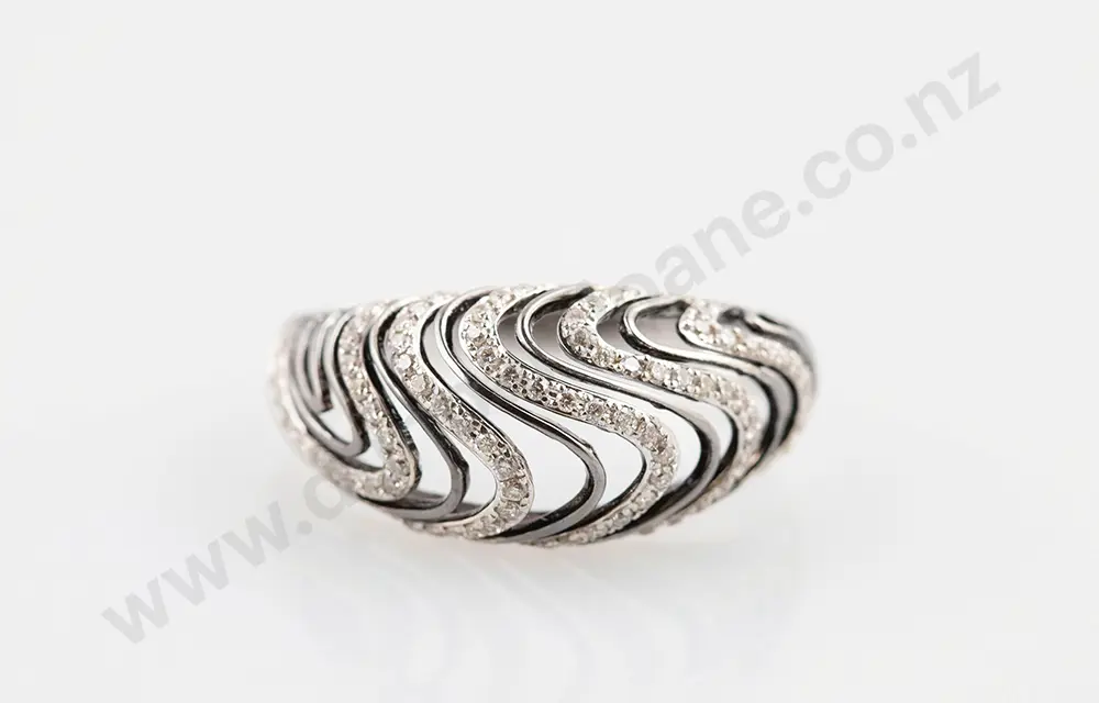 14ct White Gold Diamond Dress Ring Image 1++