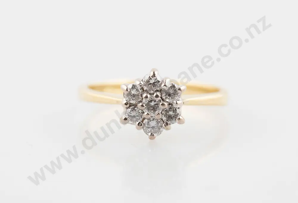 18ct Diamond Cluster Ring Image 1++