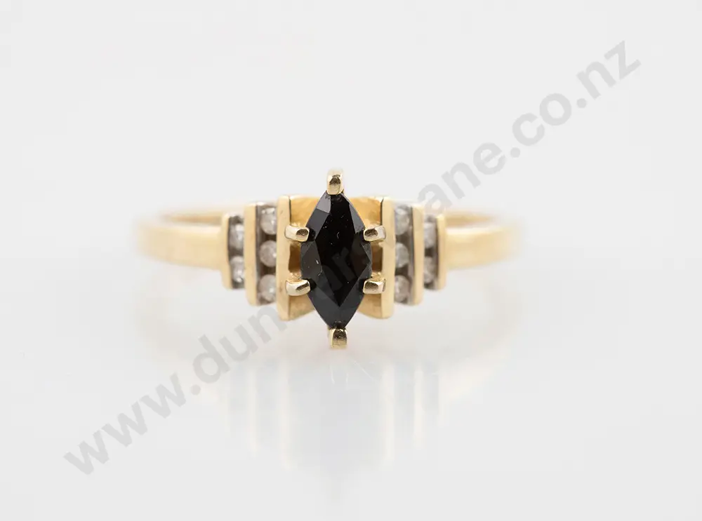 10ct 11stone Sapphire & Diamond Ring Image 1++