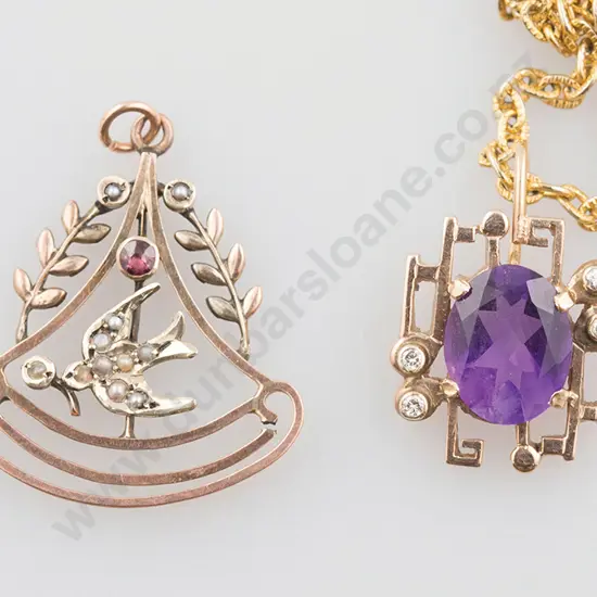 Two 9ct Pendants