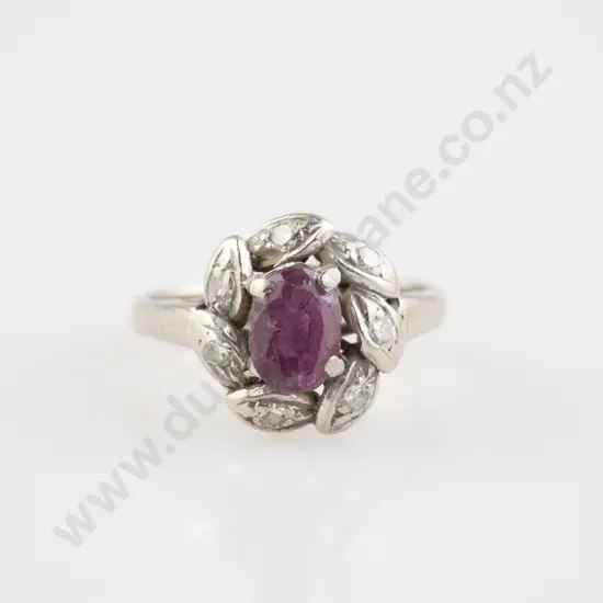 18ct Eight Stone Ruby & Diamond Cluster Ring