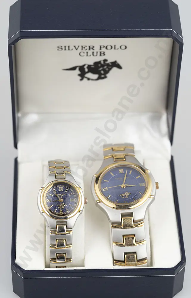 Boxed Silver Polo Club Gents & Ladies Wrist Watches Image 1++