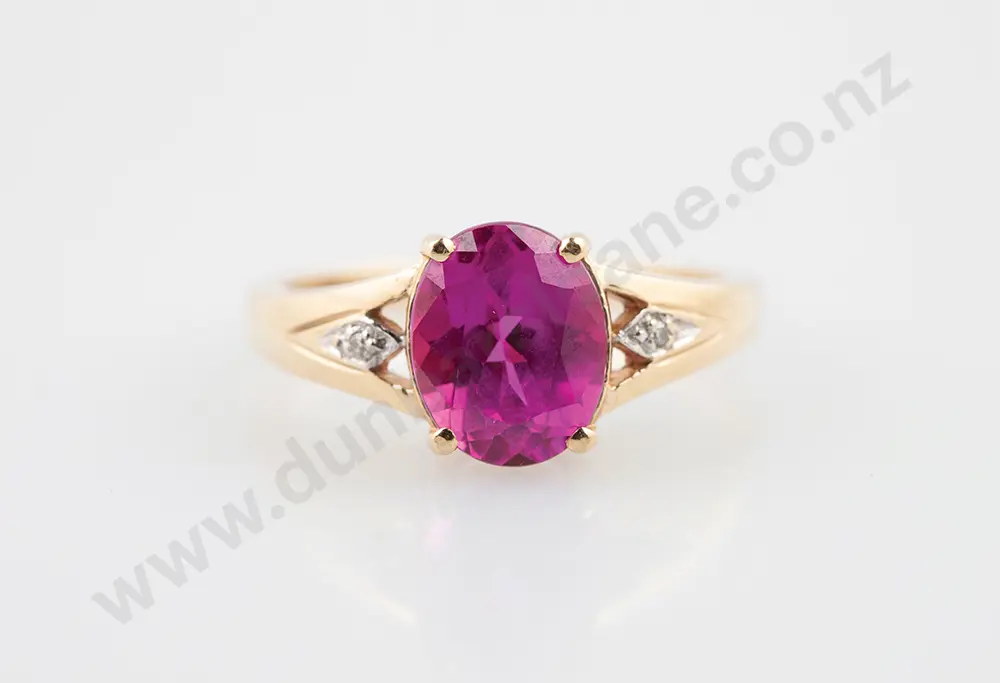 10ct Imitation Ruby Dress Ring Image 1++