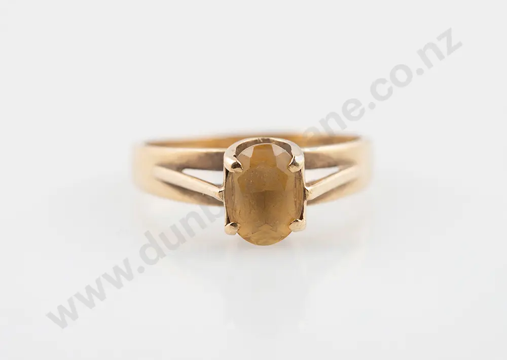 9ct Single Citrine Ring Image 1++