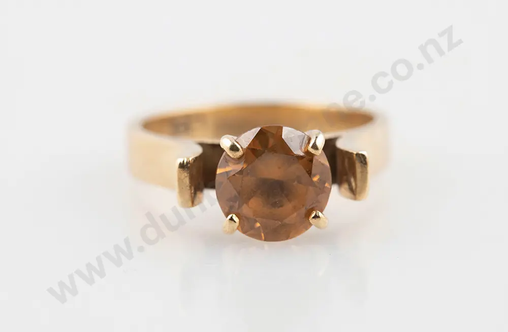9ct Single Citrine Ring Image 1++