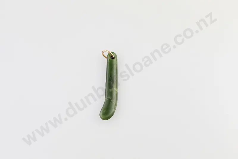 Small Greenstone 'Hockey Stick' Pendant Image 1++