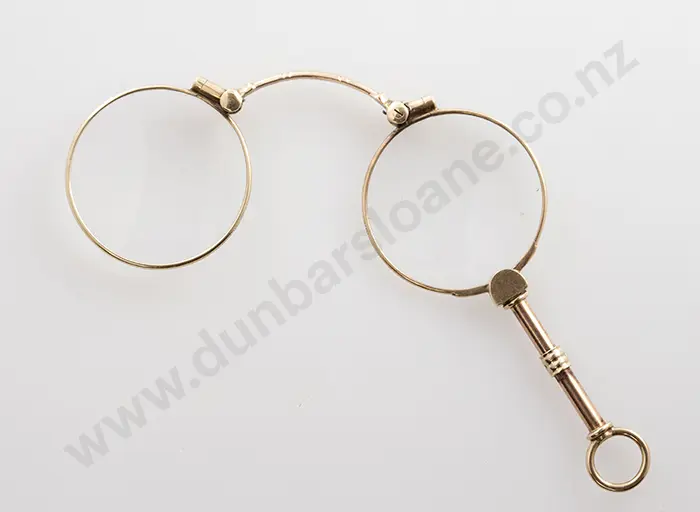 Pair Late Vict Gold Plated Lorgnettes Image 1++