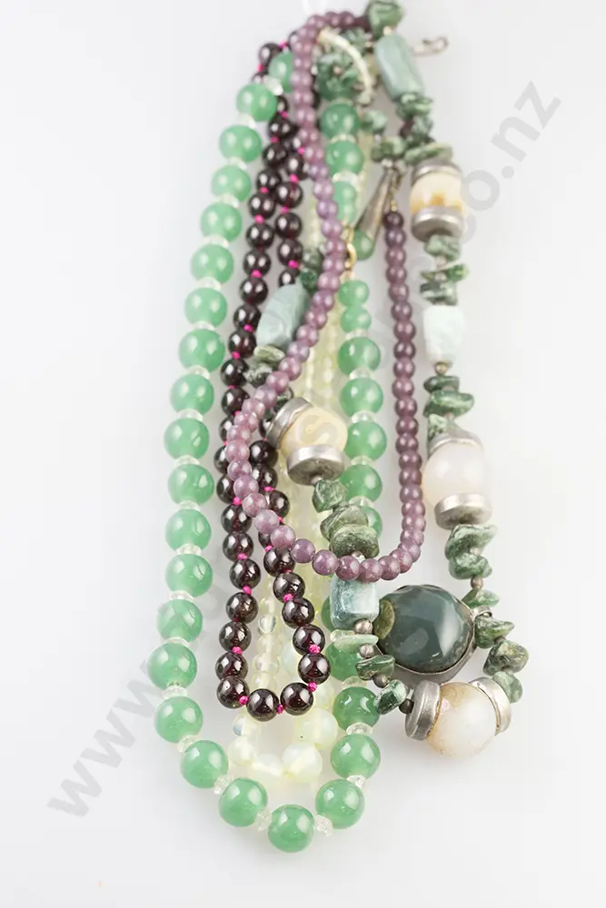 Five Assorted Bead Necklaces Image 1++