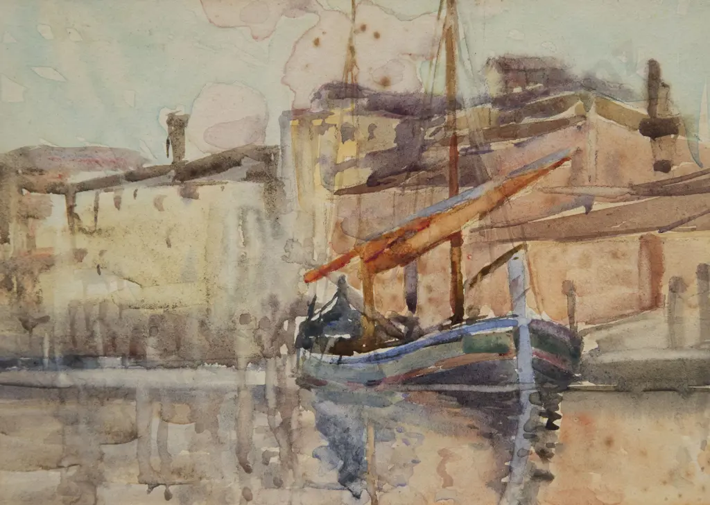 Frances Hodgkins -  Untitled (The Orange Sail, possibly Chioggia) Image 1++