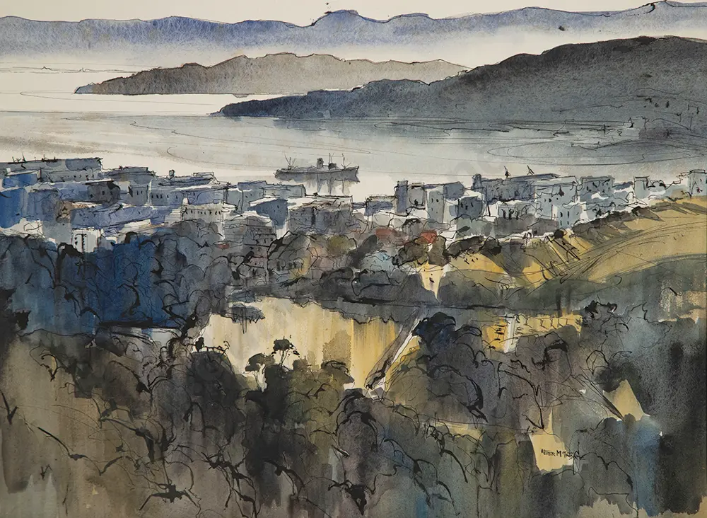Peter McIntyre - Wellington Harbour Image 1++