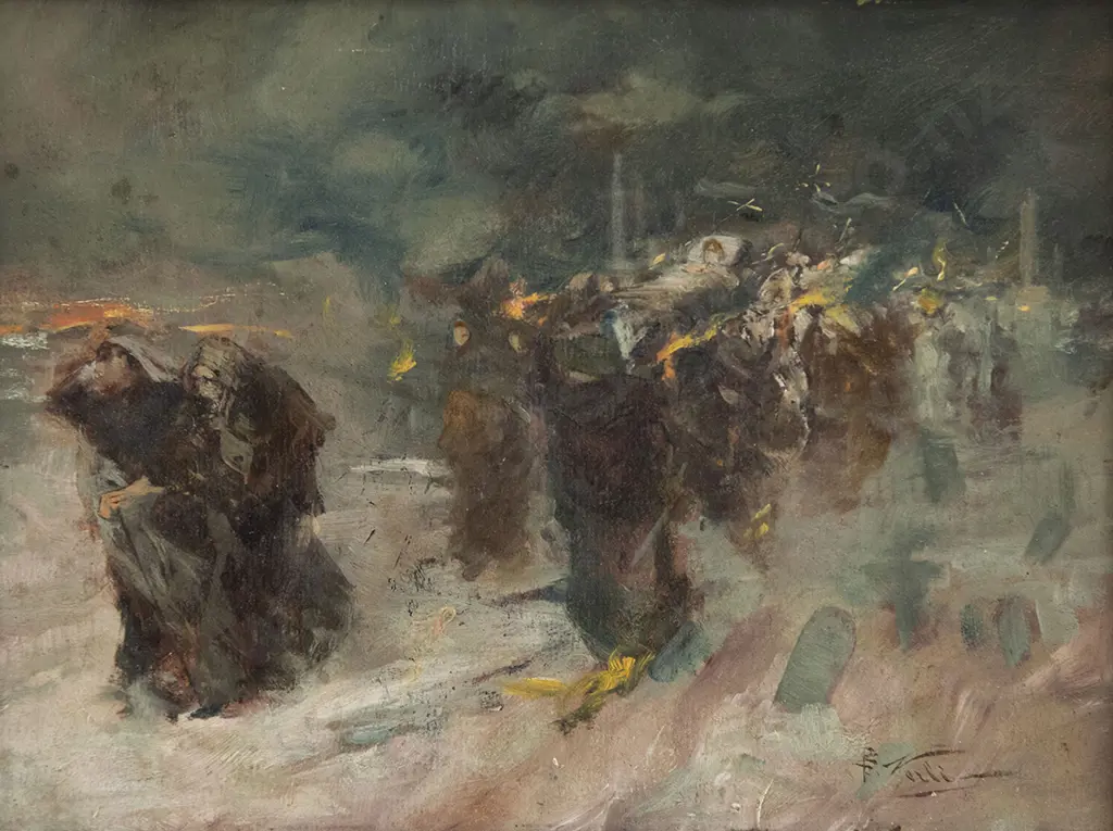 Girolamo Pieri Ballati Nerli - The Funeral Procession Image 1++