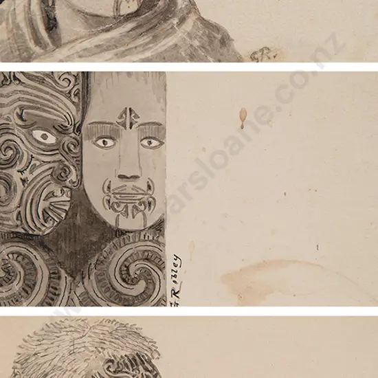 Horatio Gordon Robley - Three Watercolour Studies (3)