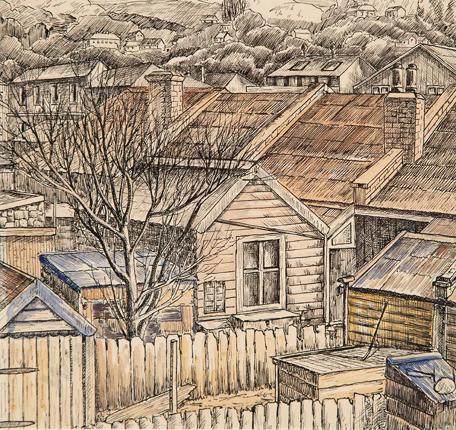 Frank Gross - Hanging out the Washing & Dunedin Houses (2) Image 1++