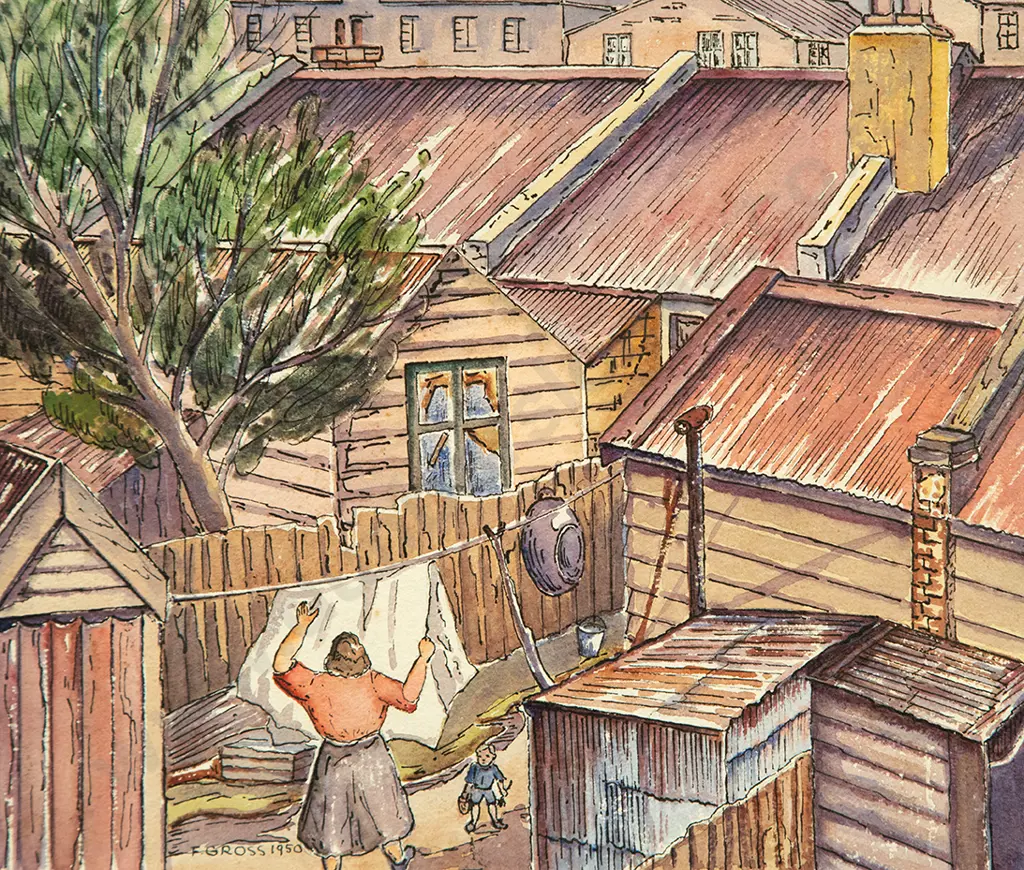 Frank Gross - Hanging out the Washing & Dunedin Houses (2) Image 1++