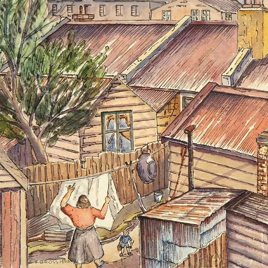 Frank Gross - Hanging out the Washing & Dunedin Houses (2)