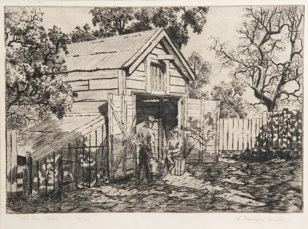 E Mervyn Taylor - The Old Stable Image 1++