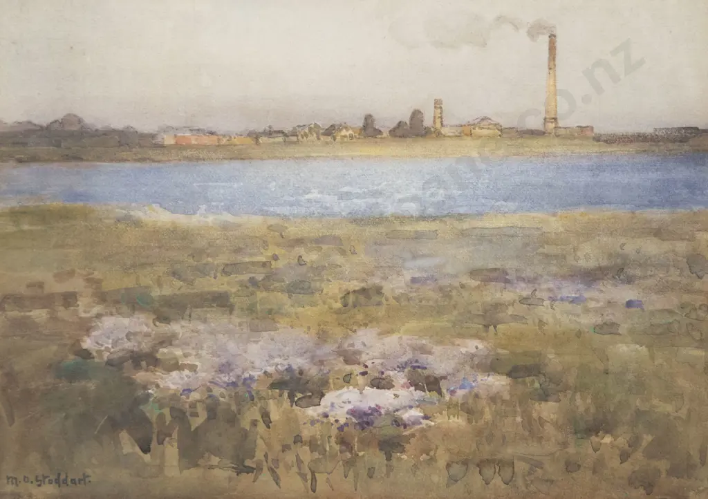 Margaret Stoddart - Landscape with Smoke Stack Image 1++