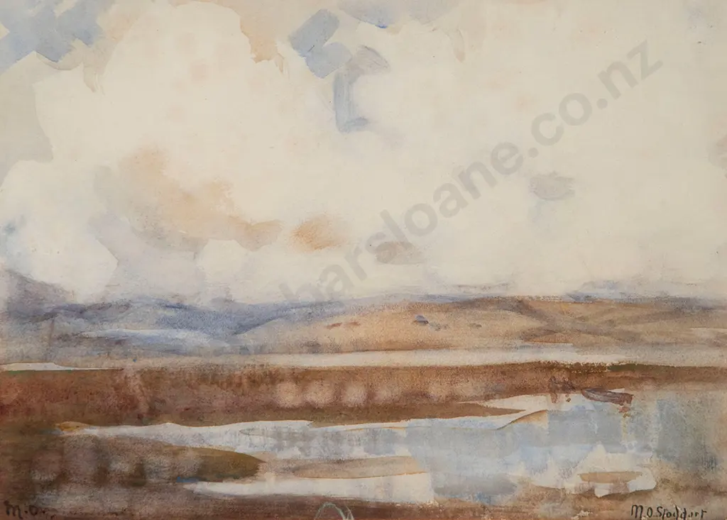 Attributed M O Stoddart - Heathcote River, Christchurch Image 1++