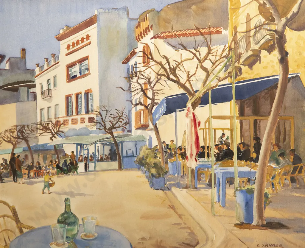 Cedric Savage - Lunchtime in the Town Square Image 1++