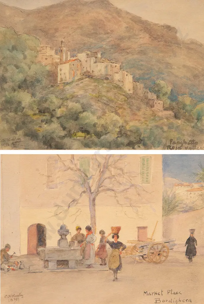 C N Worsley - Double sided watercolour Image 1++