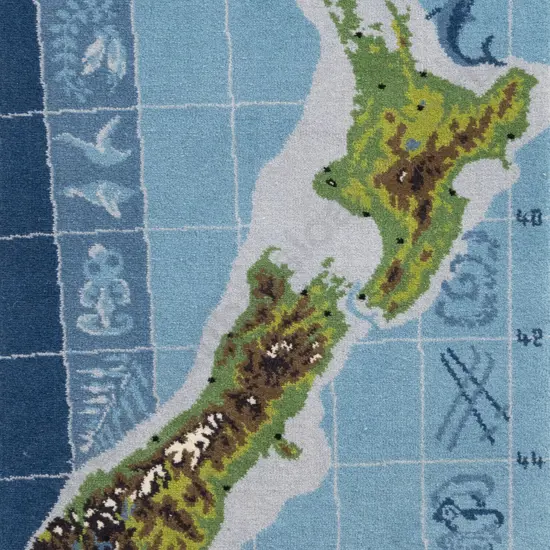 Feltex 'Map of NZ' Souvenir Rug