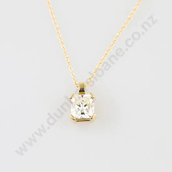 18ct Solitaire Diamond Pendant