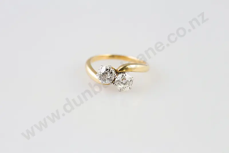 18ct Two Stone Diamond Ring Image 1++
