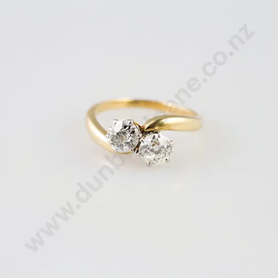 18ct Two Stone Diamond Ring