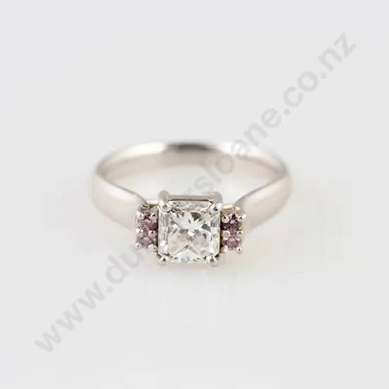 All Platinum Five Stone Diamond Ring